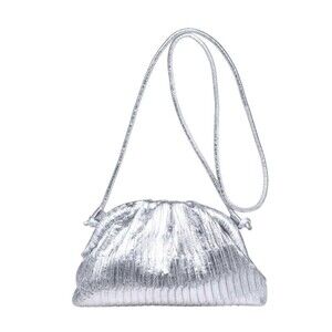 Moda Luxe Laila Silver Crossbody Bag Evening Handbag